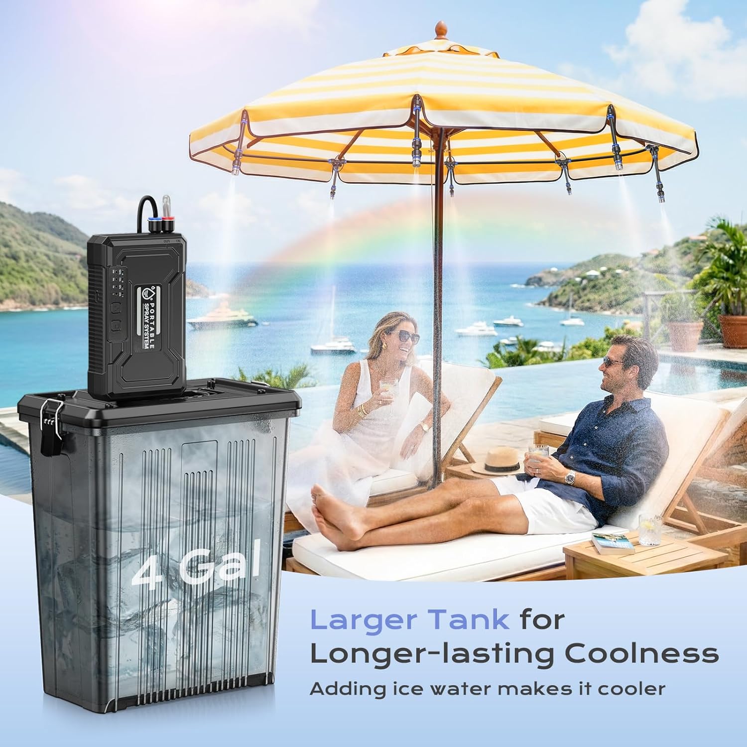 Portable and Battery-Powered Misting Systems for Events, Boats, and Off-Grid Cooling